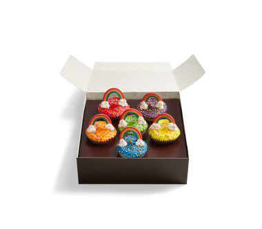 Rainbow Frosting Cupcake Selection Box