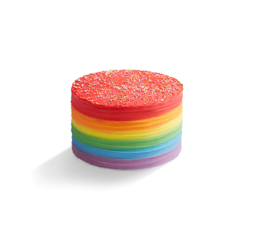 Rainbow Frosting Cake