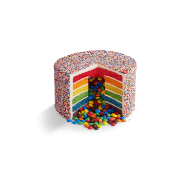 Party Rainbow Piñata Cake