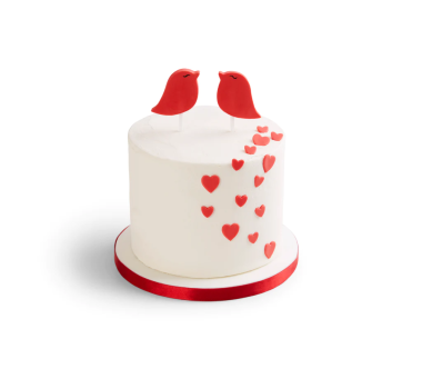 Red Velvet Love Birds Cake