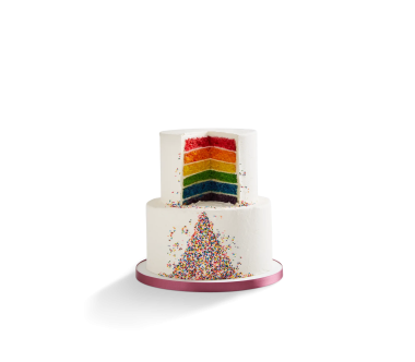 Rainbow Sprinkles Wedding Cake